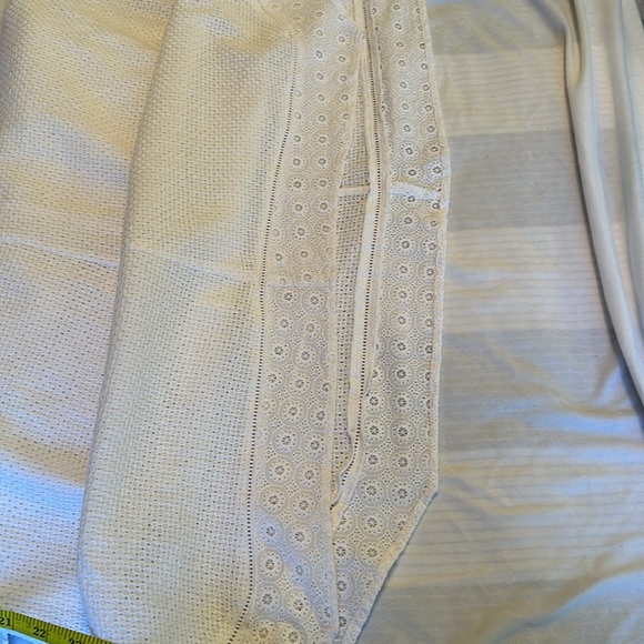 CAbi Women’s Size 8 Dress Lizzie White Eyelet Cotton Midi Detailed collar - Picture 13 of 14